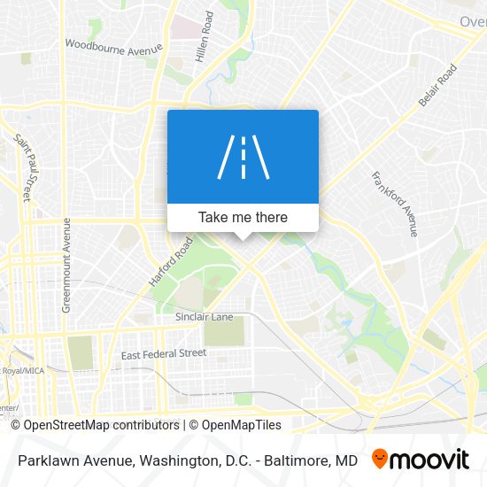 Parklawn Avenue map