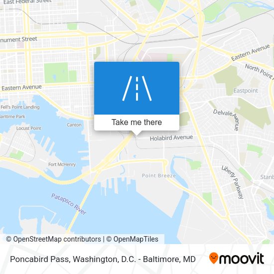 Poncabird Pass map