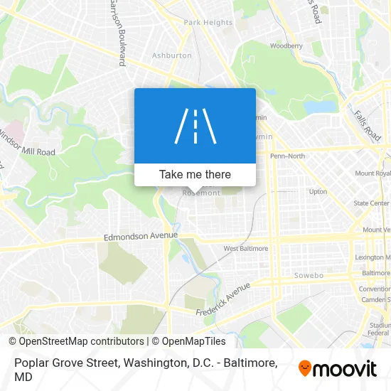 Poplar Grove Street map