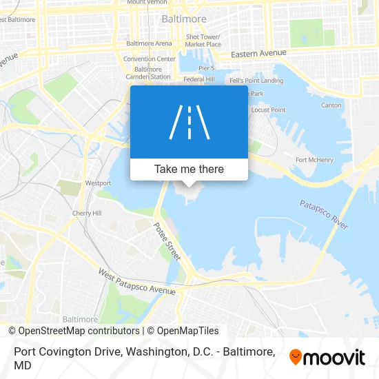 Port Covington Drive map