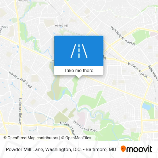 Powder Mill Lane map