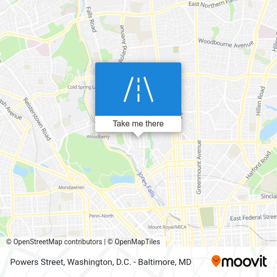 Powers Street map