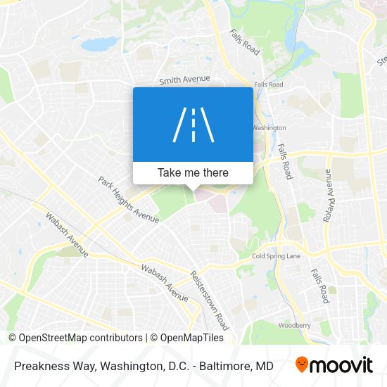 Preakness Way map