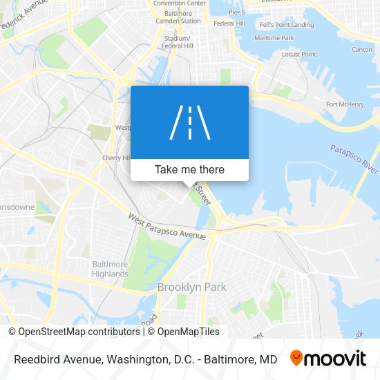 Reedbird Avenue map