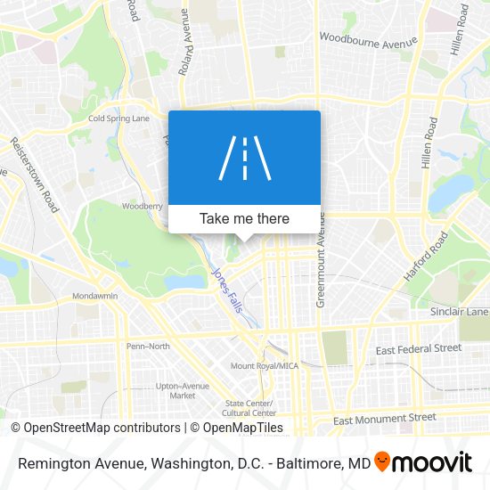 Remington Avenue map