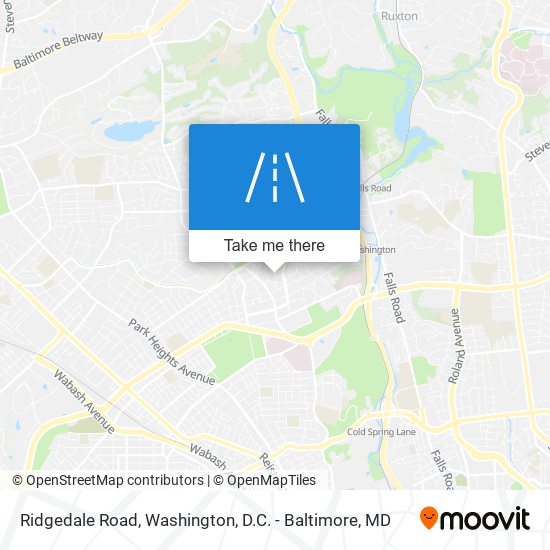 Ridgedale Road map