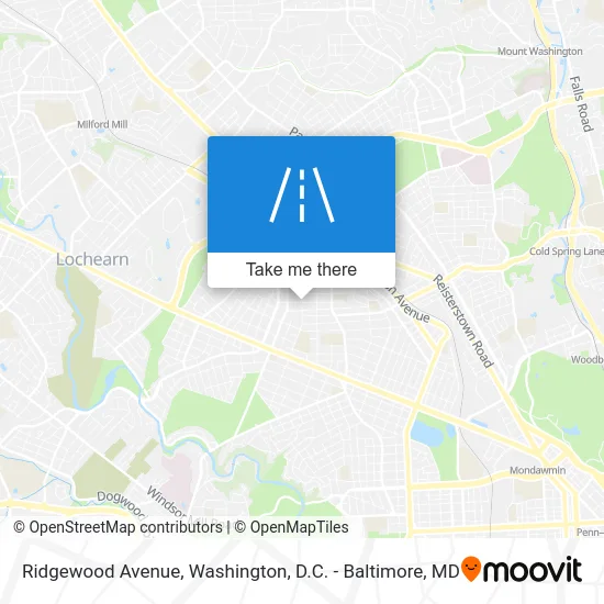 Ridgewood Avenue map