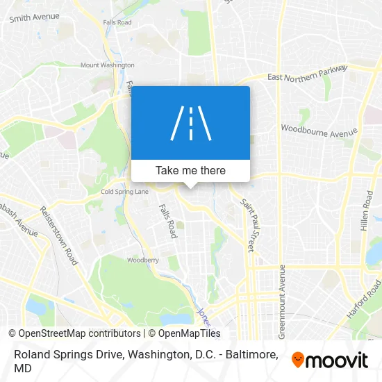 Roland Springs Drive map