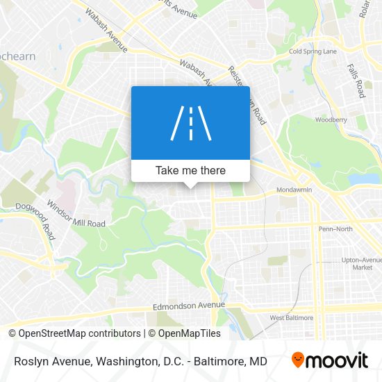 Roslyn Avenue map