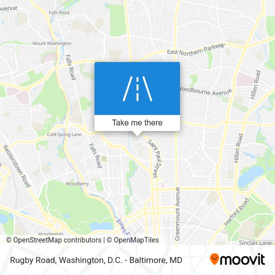 Mapa de Rugby Road