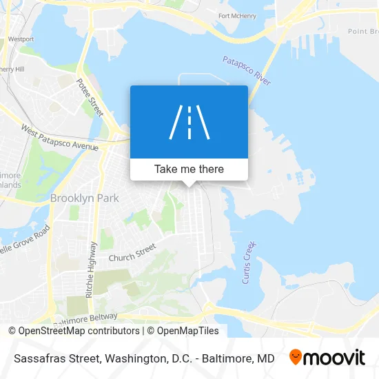 Sassafras Street map