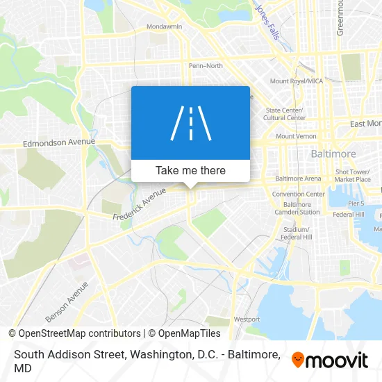 South Addison Street map