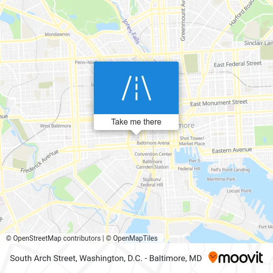 South Arch Street map