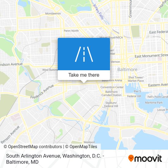 South Arlington Avenue map