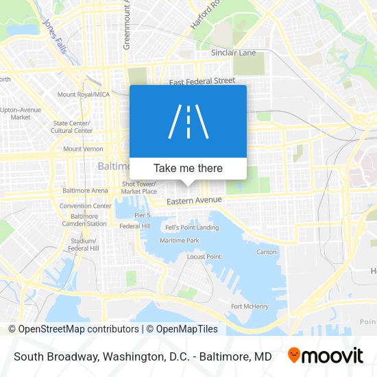 South Broadway map
