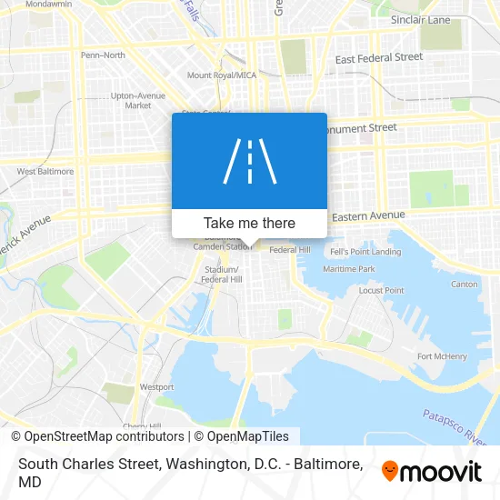 South Charles Street map