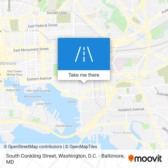 South Conkling Street map