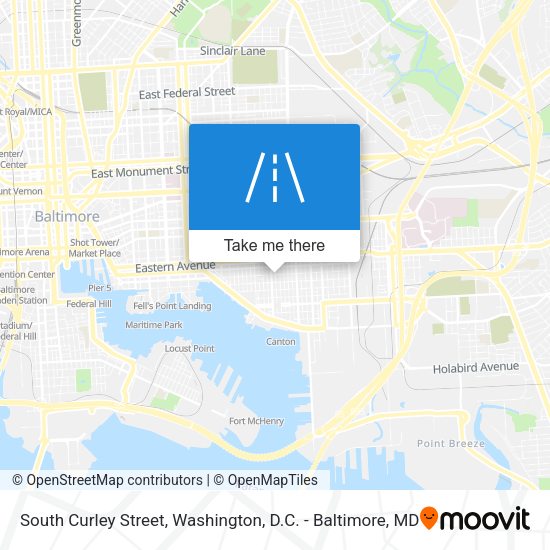 Mapa de South Curley Street
