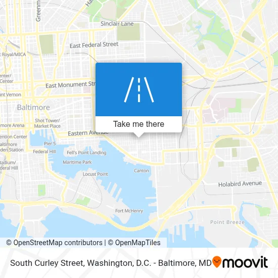 South Curley Street map