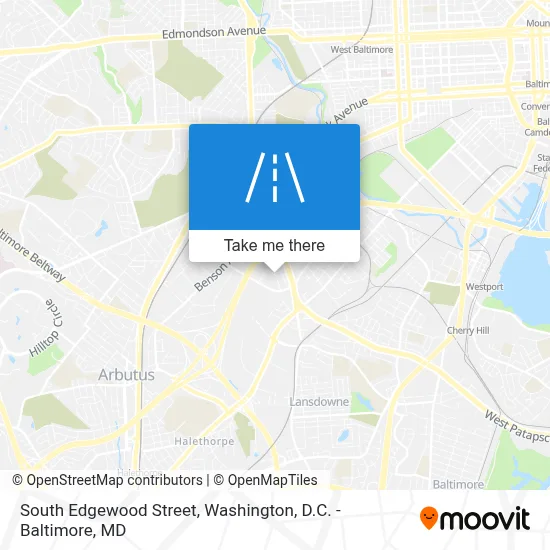 South Edgewood Street map