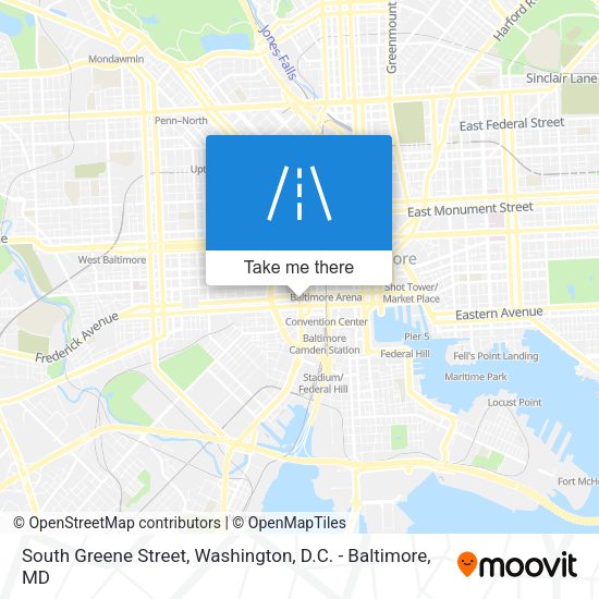 Mapa de South Greene Street