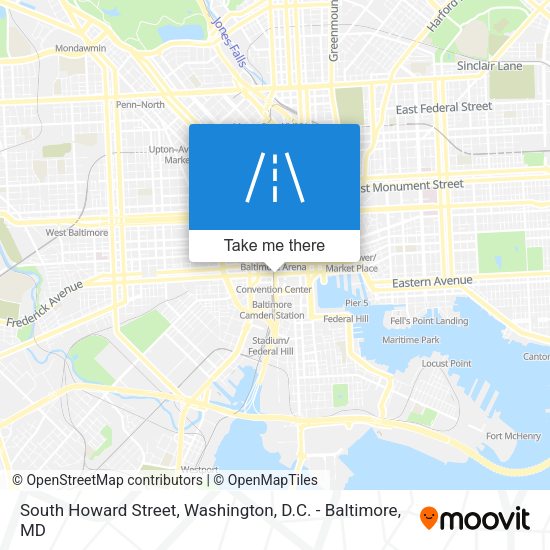 Mapa de South Howard Street