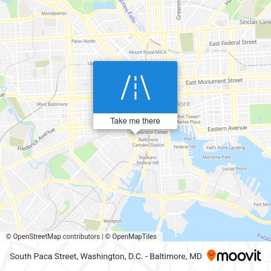 Mapa de South Paca Street