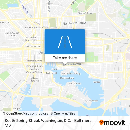 South Spring Street map
