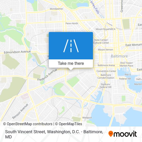 South Vincent Street map