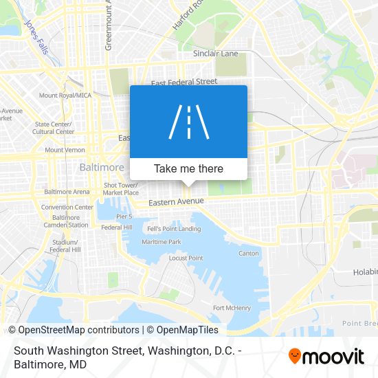 South Washington Street map