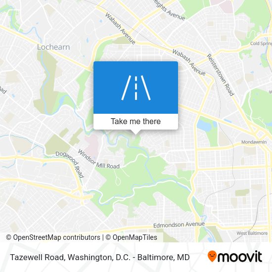 Tazewell Road map