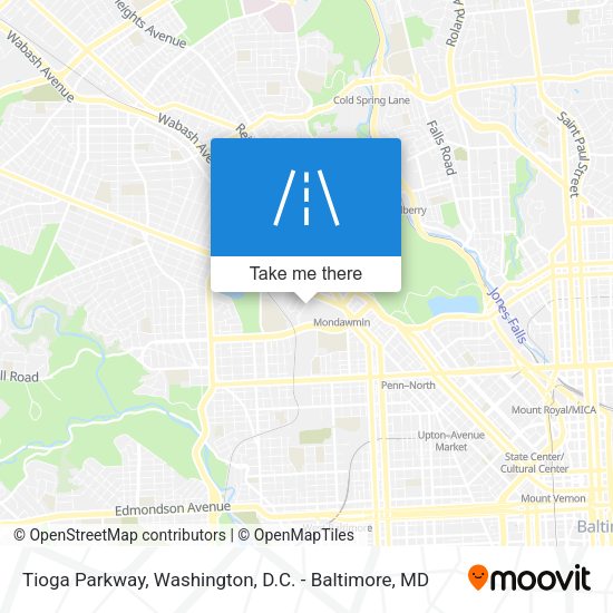 Mapa de Tioga Parkway
