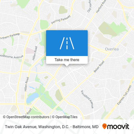 Twin Oak Avenue map