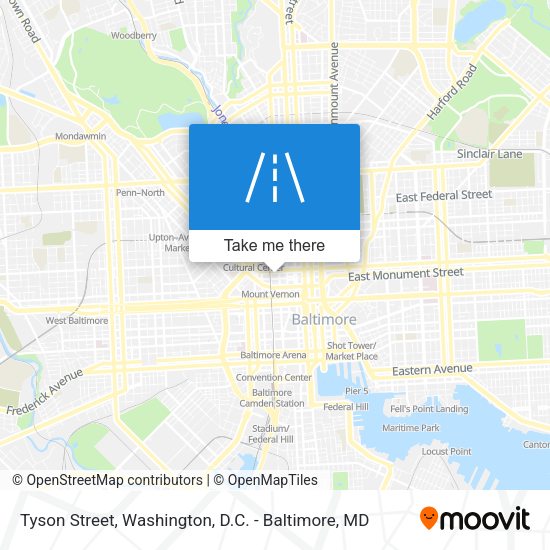 Tyson Street map