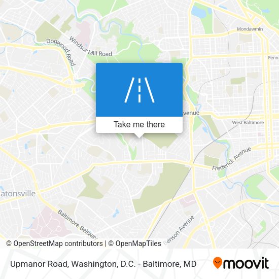 Upmanor Road map