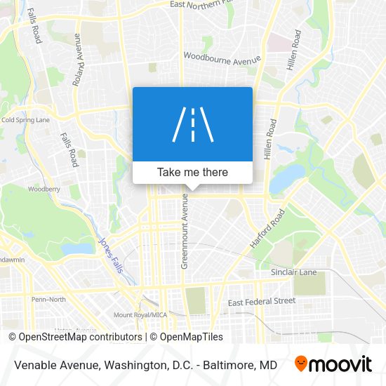 Venable Avenue map