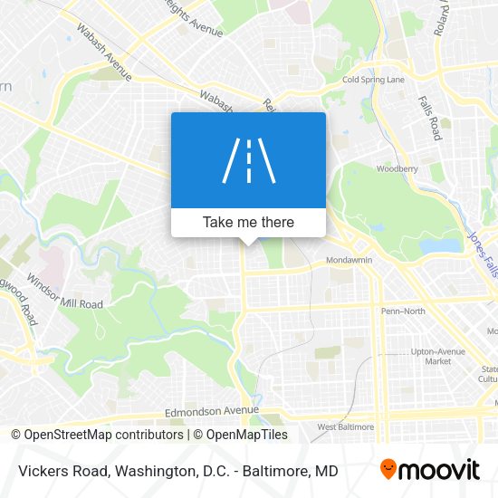 Vickers Road map