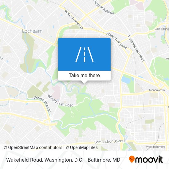 Wakefield Road map