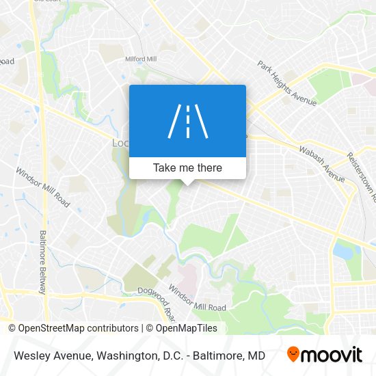 Wesley Avenue map