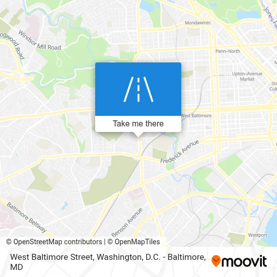 West Baltimore Street map