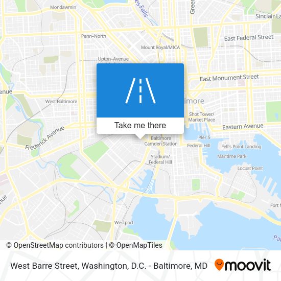 West Barre Street map