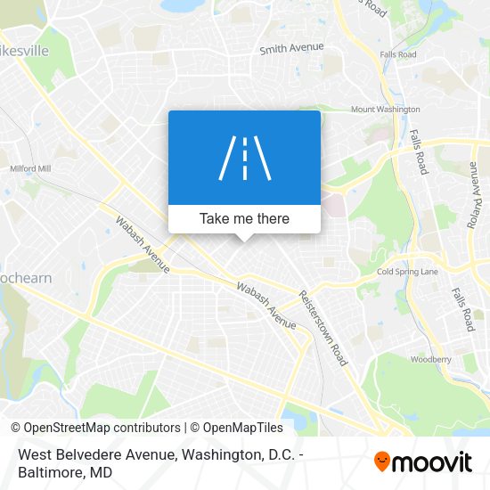 West Belvedere Avenue map