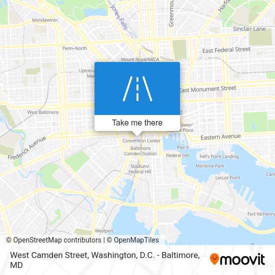 West Camden Street map