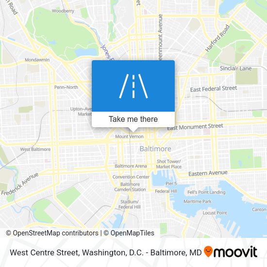 West Centre Street map