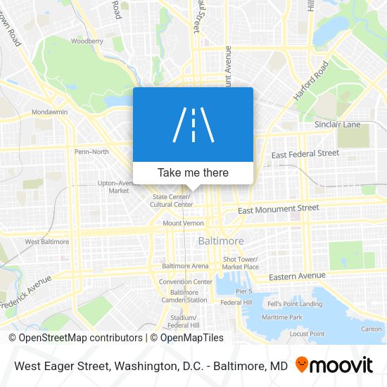 West Eager Street map