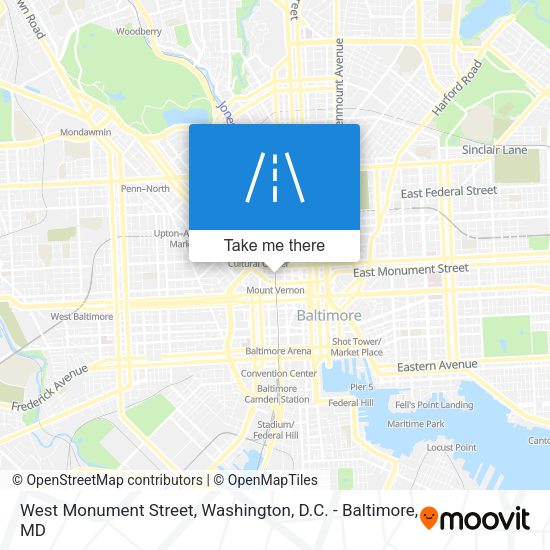 West Monument Street map