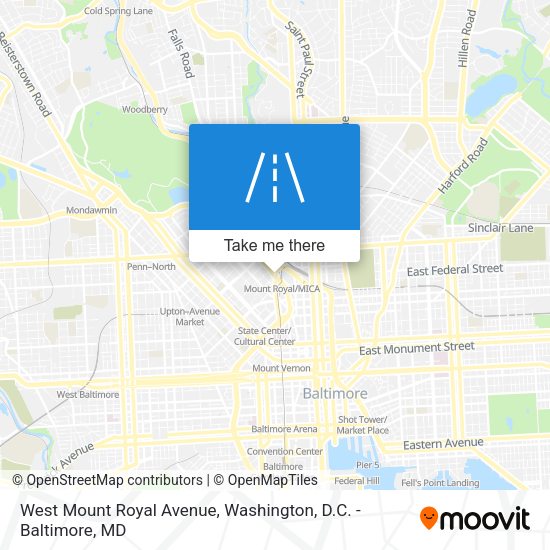 West Mount Royal Avenue map