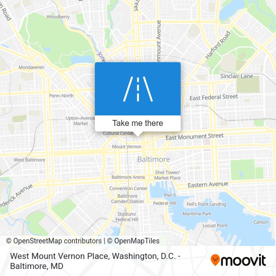 Mapa de West Mount Vernon Place