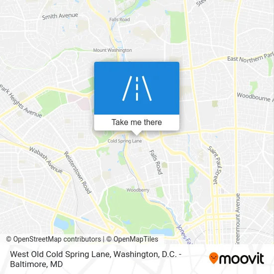 West Old Cold Spring Lane map
