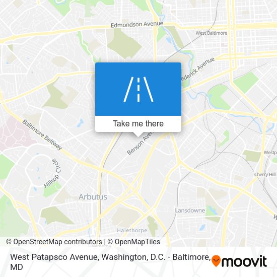 West Patapsco Avenue map